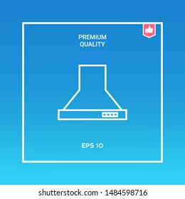 Kitchen hood linear icon. Graphic elements for your design