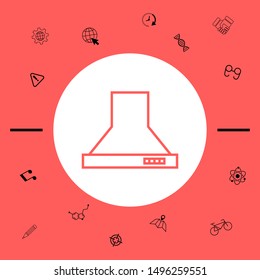 Kitchen hood linear icon. Graphic elements for your design