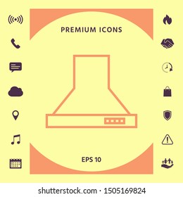 Kitchen hood linear icon. Graphic elements for your design