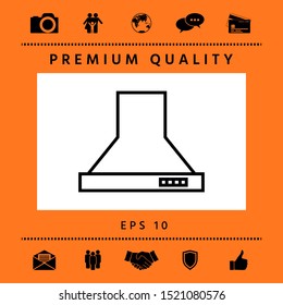 Kitchen hood linear icon. Graphic elements for your design