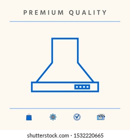 Kitchen hood linear icon. Graphic elements for your design