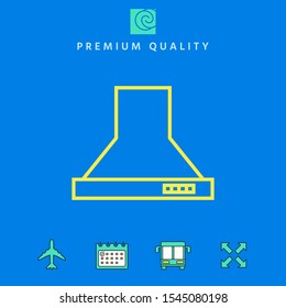 Kitchen hood linear icon. Graphic elements for your design