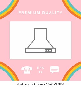 Kitchen hood linear icon. Graphic elements for your design