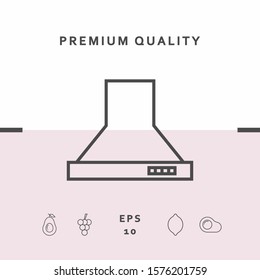 Kitchen hood linear icon. Graphic elements for your design