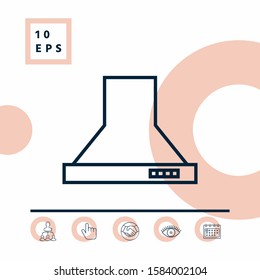 Kitchen hood linear icon. Graphic elements for your design