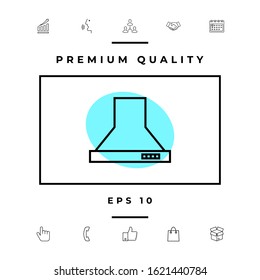 Kitchen hood linear icon. Graphic elements for your design