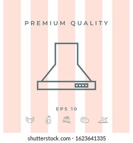 Kitchen hood linear icon. Graphic elements for your design