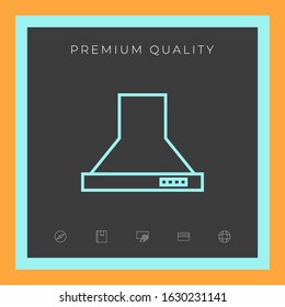 Kitchen hood linear icon. Graphic elements for your design