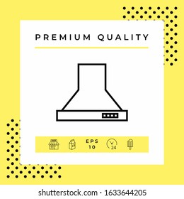 Kitchen hood linear icon. Graphic elements for your design
