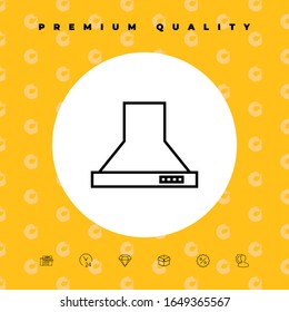 Kitchen hood linear icon. Graphic elements for your design