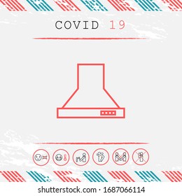 Kitchen hood linear icon. Graphic elements for your design
