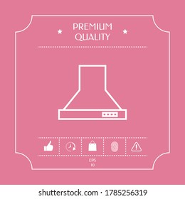 Kitchen hood linear icon. Graphic elements for your design