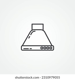 Küchenhaube dünne Linie Symbol. Skizze für die Küchenhaube,