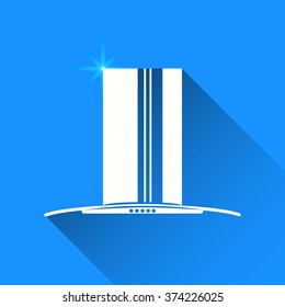 Kitchen hoods on blue background. Vector isolated