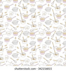 Kitchen house design seamless background texture pattern
