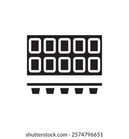 Kitchen Ice Cube Tray Filled Icon Vector Illustration