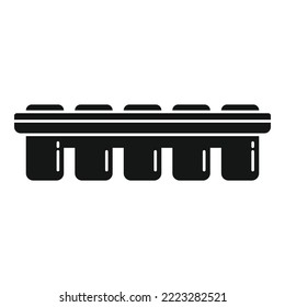 Kitchen ice cube tray icon simple vector. Form container. Square maker