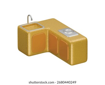 Icono de cocina Ilustración 3D Render