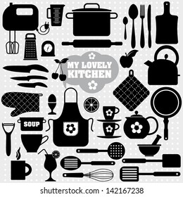 Kitchen icon background.