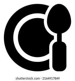 Kitchen icon with black color