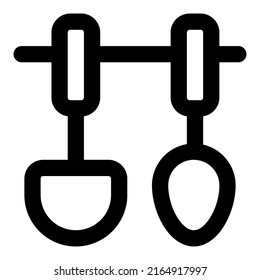 Kitchen icon with black color