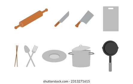 Kitchen icon and cooking icon design vector