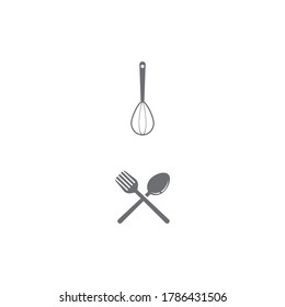 Kitchen icon cooking tools vector flat design
