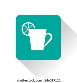 kitchen icon of cup with lemon