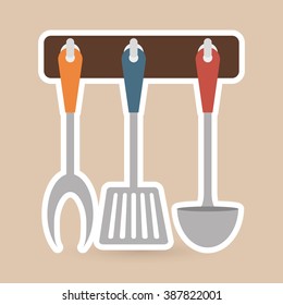 Kitchen icon design 