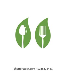 Kitchen icon, flat eating utensils vector design