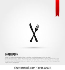 Kitchen icon fork and knife vector. Kitchen icon fork and knife JPEG. Vector illustration design element. Flat style design icon.