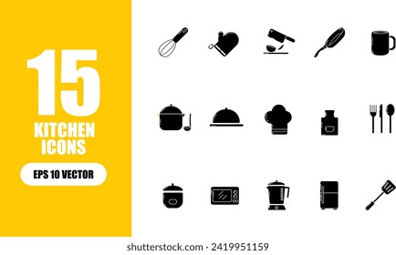 Kitchen Icon Illustration Collection Set