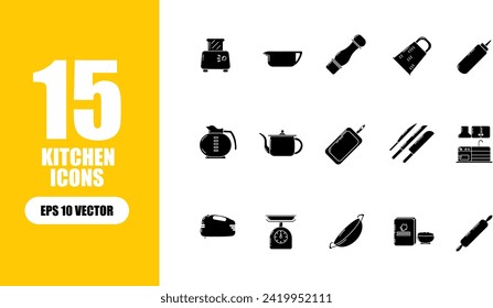 Conjunto de colección de ilustraciones de iconos de cocina