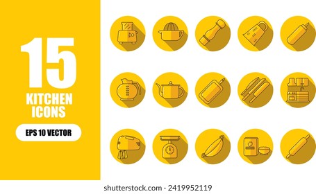 Kitchen Icon Illustration Collection Set
