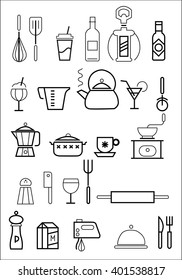 Kitchen icon isolated on white background