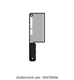 Kitchen icon. Knife in flat style
