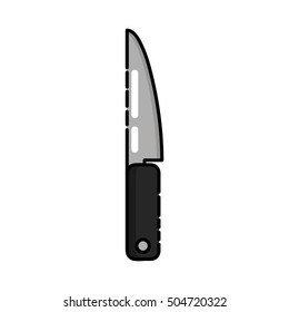 Kitchen icon. Knife. Kitchen items in flat style