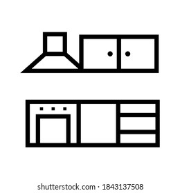 kitchen icon or logo isolated sign symbol vector illustration - high quality black style vector icons
