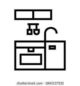 Icono de cocina o logotipo símbolo de signo aislado ilustración vectorial de alta calidad estilo negro iconos vectoriales
