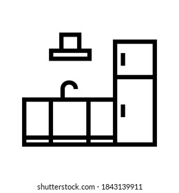 Icono de cocina o logotipo símbolo de signo aislado ilustración vectorial de alta calidad estilo negro iconos vectoriales
