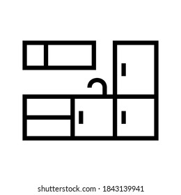 kitchen icon or logo isolated sign symbol vector illustration - high quality black style vector icons

