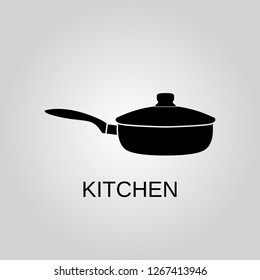 Kitchen icon. Pan concept symbol design. Stock - Vector illustration can be used for web