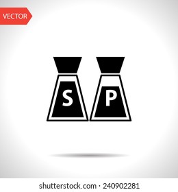 kitchen icon of salt and pepper