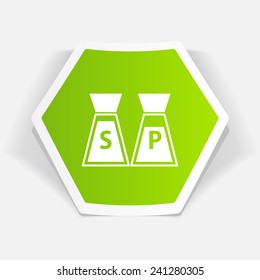 kitchen icon of salt and pepper