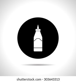 kitchen icon of sause bottle