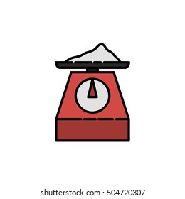Kitchen icon. Scales in flat style