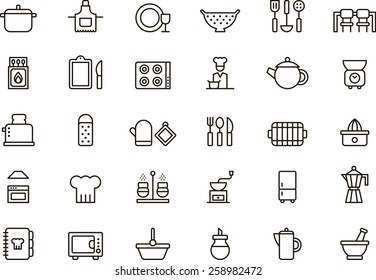 Kitchen icon set