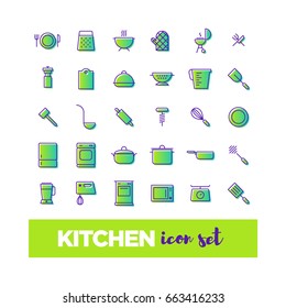 Kitchen icon set