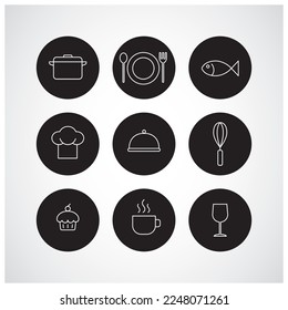 Kitchen icon set. Vector illustration