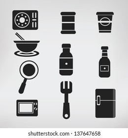 Kitchen icon set,vector